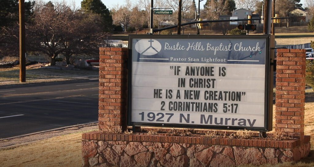 Rustic Hills Baptist Sign